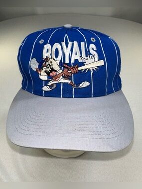 KC Royals Taz Tasmanian Devil Looney Tunes SnapBack Ballcap Kansas City 1993 Vtg